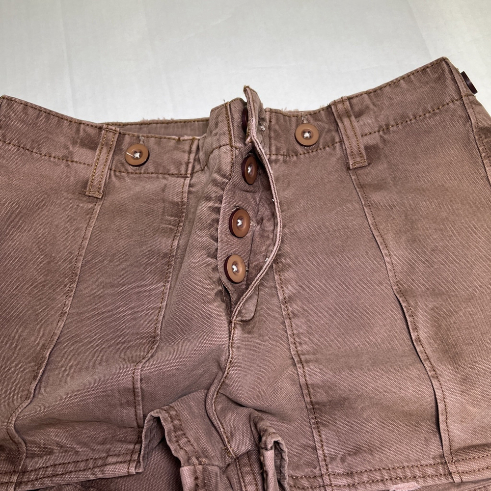 Free People All Yours Micro Shorts Brown Size 8 Casual Summer Festive - Picture 8 of 12